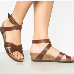 Papillio Birkentock Woman Lola Cognac Leather Sandals